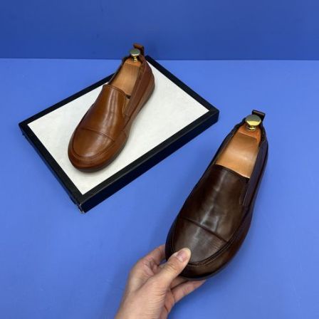 男士四季款纯皮一脚蹬休闲时尚百搭潮流品味乐福鞋