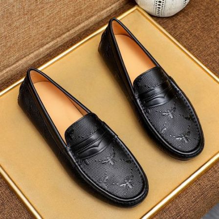 2026黑色新款真皮豆豆鞋平台透气一脚蹬百搭乐福鞋引论休闲皮鞋