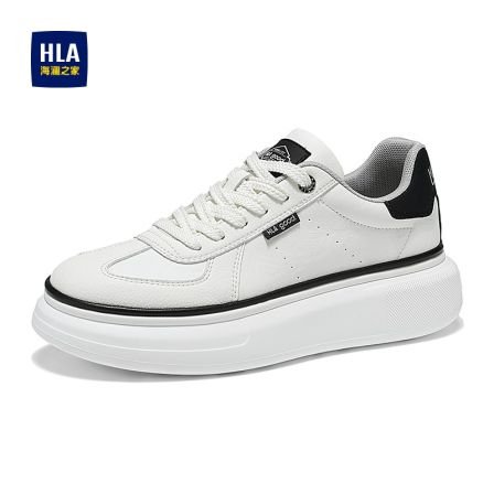 HLA/海澜之家男鞋秋冬新款时尚休闲鞋厚底增高百搭小白鞋男士板鞋