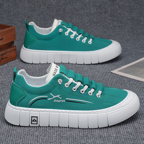 【设计师款】男鞋2026春季新款百搭帆布潮鞋软底增高一脚蹬休闲板鞋主图