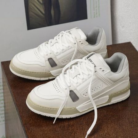 特大码男鞋45春季透气小白鞋46宽脚男士板鞋47百搭休闲运动潮鞋48