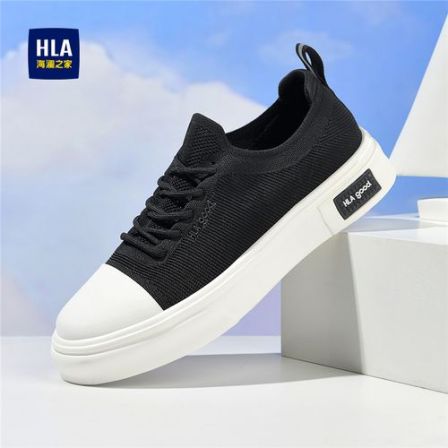 HLA/海澜之家男鞋2026夏季新款透气网面时尚休闲鞋小白鞋百搭板鞋
