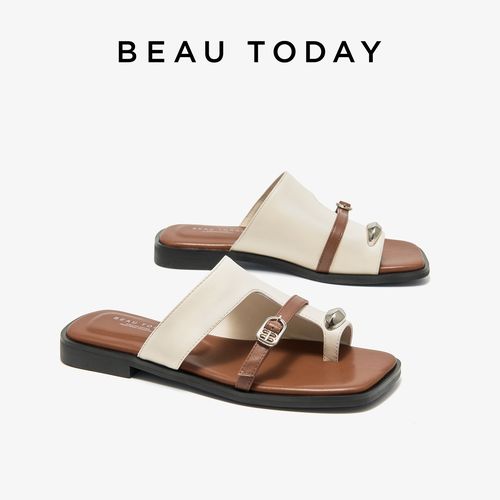 度假风夹趾凉拖度假感凉拖鞋沙滩平底主图