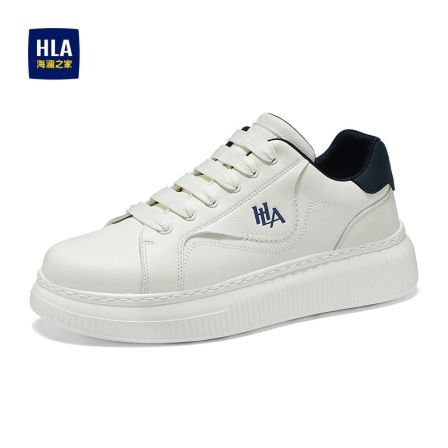 HLA/海澜之家男鞋新款秋冬时尚板鞋百搭休闲鞋男士舒适增高小白鞋