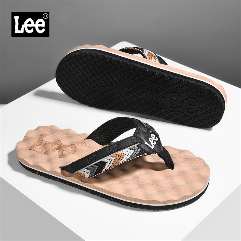 Lee男士拖鞋外穿潮牌高级感2026新款休闲人字拖软底防滑沙滩凉鞋主图