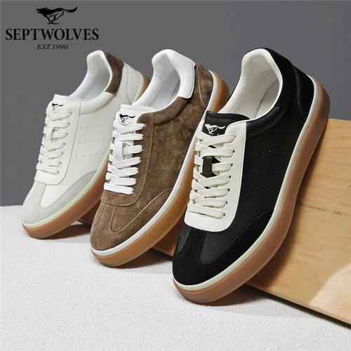 七匹狼阿甘鞋男2026春季新款男士休闲皮鞋透气男鞋德训鞋板鞋男主图