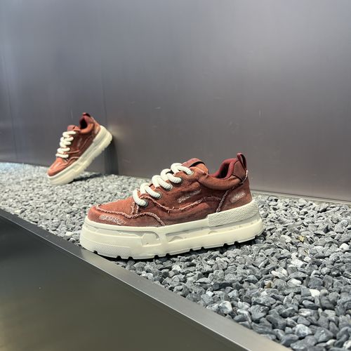 2026春夏新款青春休闲时尚百搭厚底低帮复古做旧牛仔布超轻男潮鞋主图