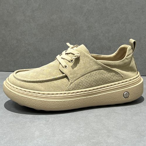 一脚蹬男鞋夏季薄款透气冰丝布鞋2025新款厚底发泡软底轻便运动鞋主图