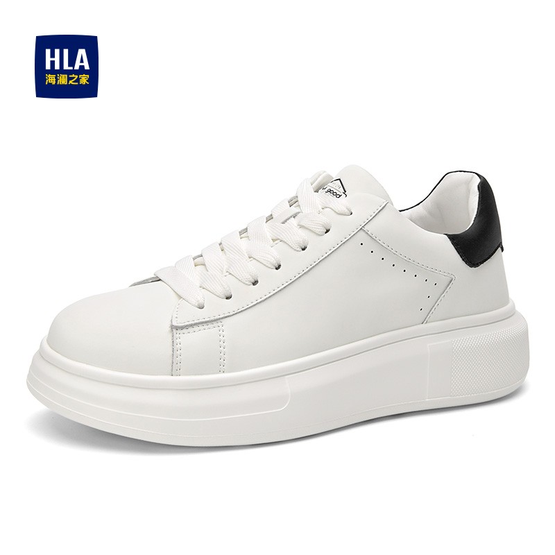 HLA/海澜之家2026潮酷板鞋百搭男鞋时尚休闲开车鞋增高厚底小白鞋主图