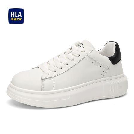 HLA/海澜之家2026潮酷板鞋百搭男鞋时尚休闲开车鞋增高厚底小白鞋