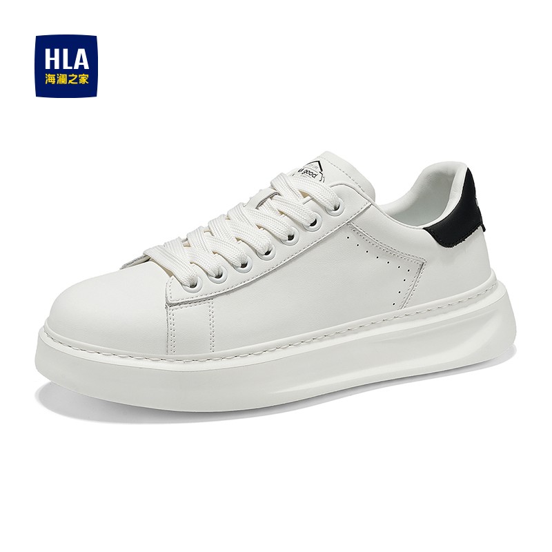 HLA/海澜之家男鞋新款秋冬经典小白鞋百搭厚底板鞋增高舒适休闲鞋主图