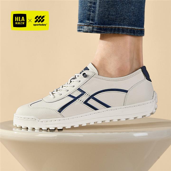 HLA/海澜之家男鞋夏季新款透气时尚休闲鞋潮流百搭阿甘鞋小白鞋男主图
