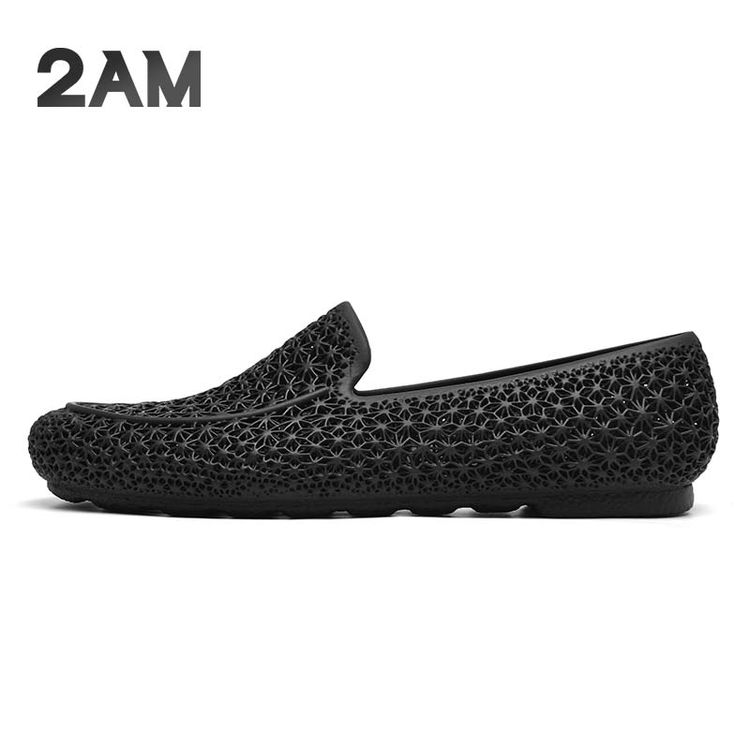 2AM｜2026透气3D打印鞋夏季男黑色一脚蹬休闲百搭软底鞋豆豆鞋情侣主图