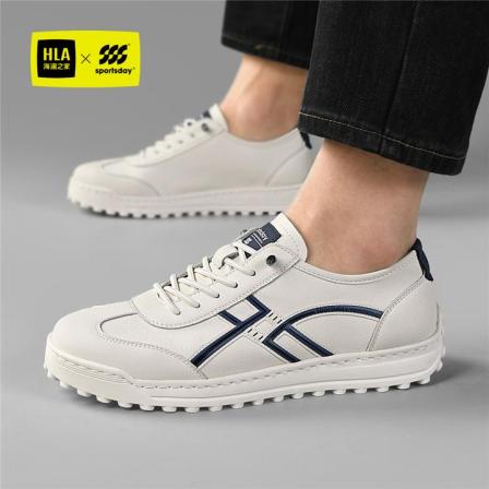 HLA/海澜之家男鞋夏季新款透气时尚休闲鞋潮流百搭阿甘鞋小白鞋男