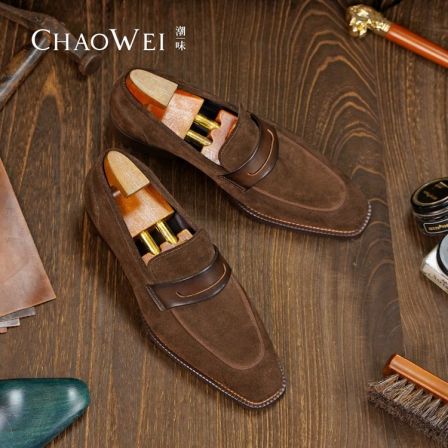 夏季新款绒面便士乐福鞋一脚蹬懒人鞋驾车鞋休闲男鞋24B-B212