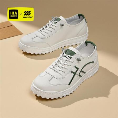HLA/海澜之家男鞋夏季新款透气时尚休闲鞋潮流百搭阿甘鞋小白鞋男
