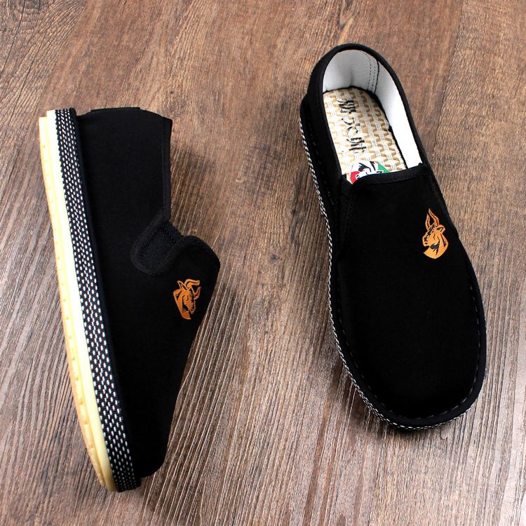 2026春季新款高档老北京布鞋男士一脚蹬千层底软底透气耐磨牛筋底主图