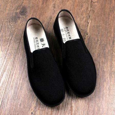 夏季新款老北京布鞋男高档手工一脚蹬黑色透气软底不累脚耐磨休闲