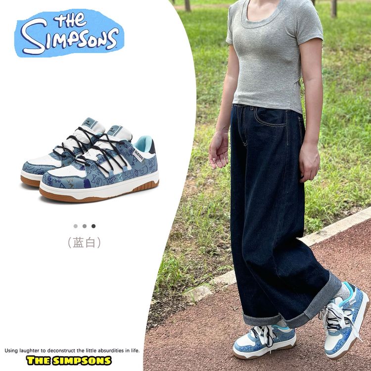 辛普森2026年新款男士鞋时尚百搭旅游鞋ins美式青年痞帅低帮潮鞋主图