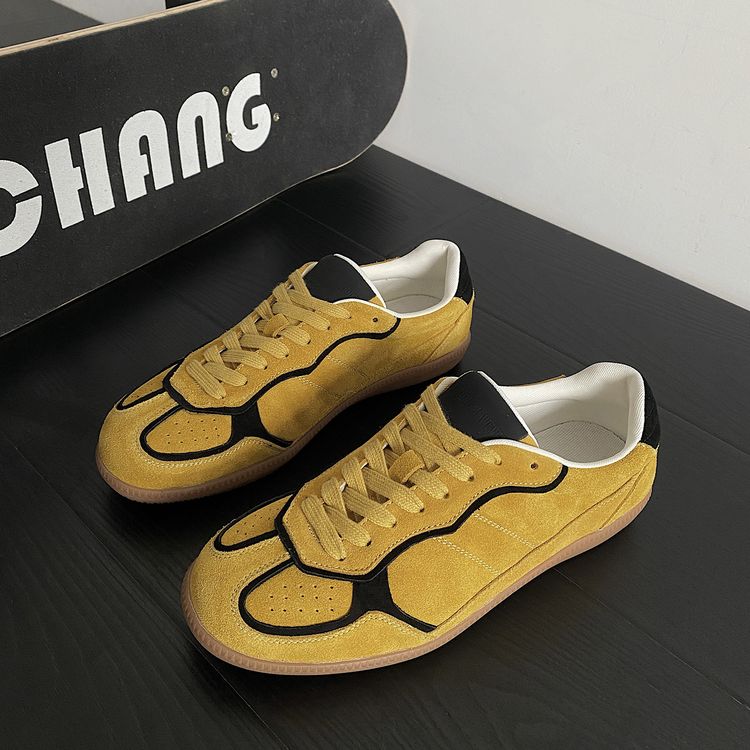 25183春季平底男鞋百搭牛皮休闲鞋板鞋博主时尚穿搭潮流博肯鞋男主图