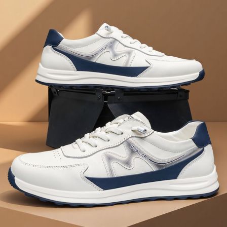 鞋子男款2026新款真皮头层牛皮男鞋透气软底德训阿甘鞋男士休闲鞋