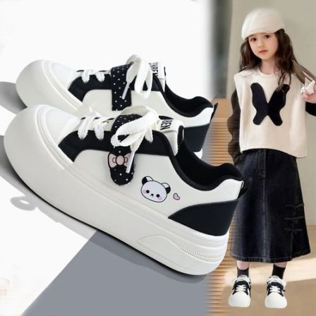 女童运动鞋2026春季新款透气轻便百搭女孩板鞋防滑学生儿童小白鞋