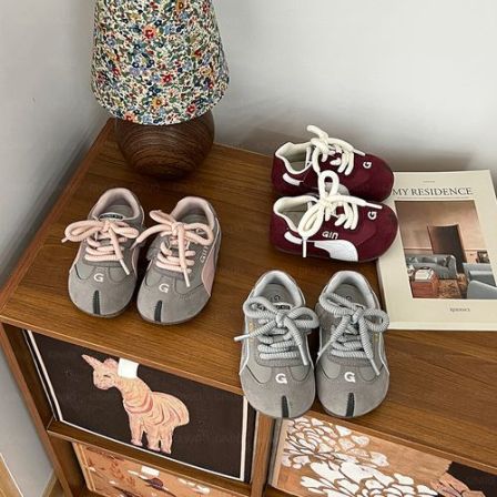 奇诺鼠秋季新款男女童时尚百搭透气软底休闲防滑耐磨学步鞋0653