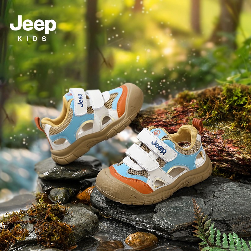 Jeep儿童学步鞋宝宝鞋子新款春夏季溯溪稳步鞋软底小童女童运动鞋主图