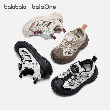 巴拉巴拉童鞋儿童慢跑鞋男女童2026年新款夏季网面透气舒适运动鞋