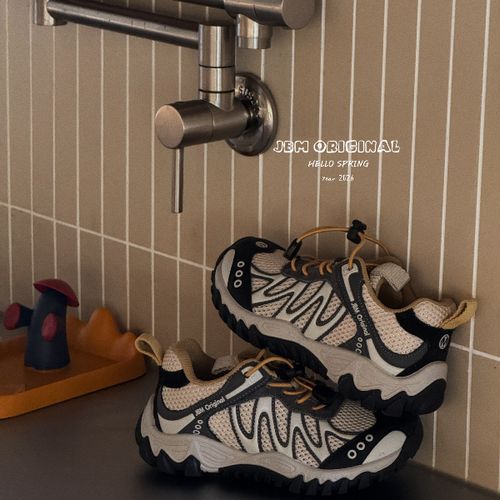 JBM 正品韩系儿童2026新款潮男女童户外鞋中大童百搭休闲厚底潮鞋主图