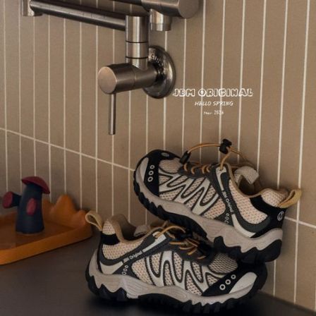 JBM 正品韩系儿童2026新款潮男女童户外鞋中大童百搭休闲厚底潮鞋