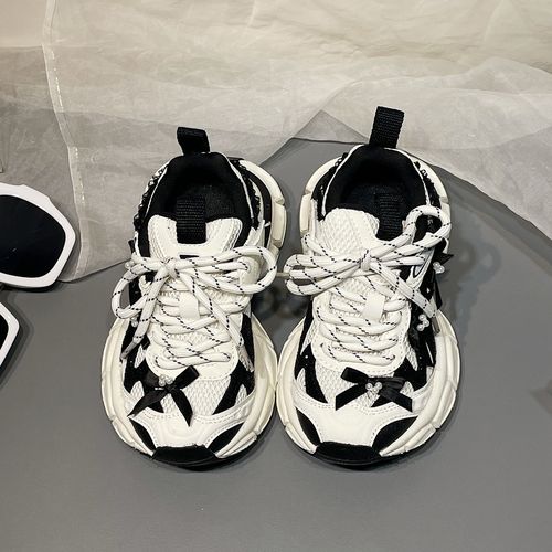 左左家HKTZOZO中大童蝴蝶结老爹鞋2026新款儿童免系带甜美运动鞋主图