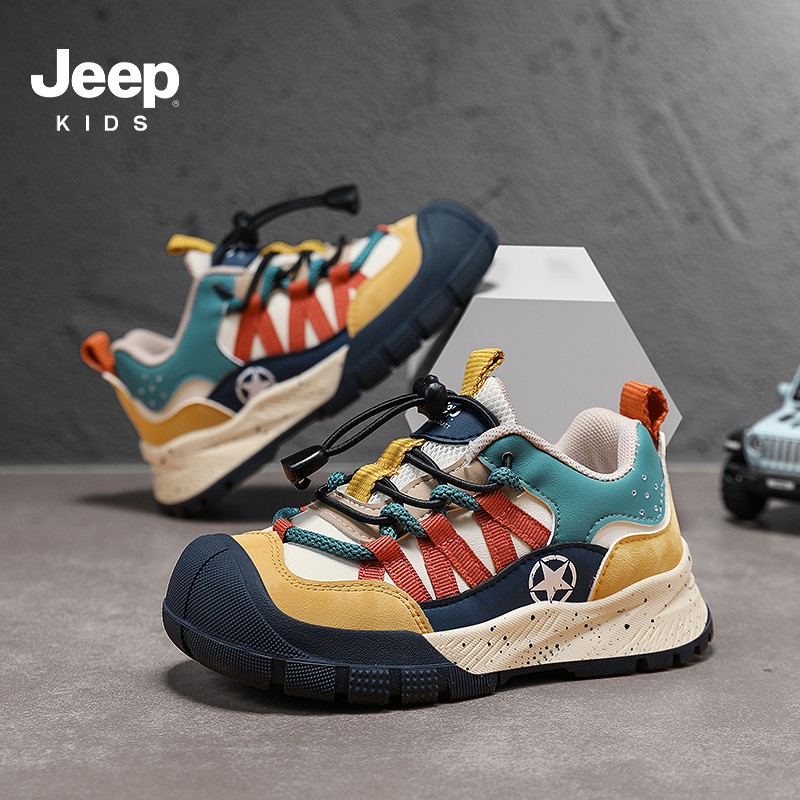 jeep儿童网面宝宝鞋子新款春秋季户外男女童跑步轻便防滑休闲鞋主图