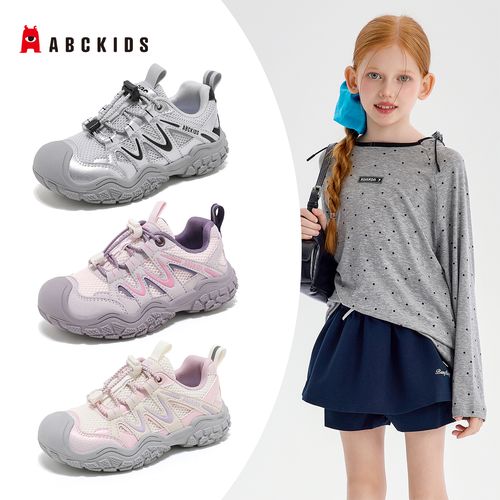 Abckids童鞋2026年春季女童网面透气运动鞋轻便儿童男防滑跑步鞋主图