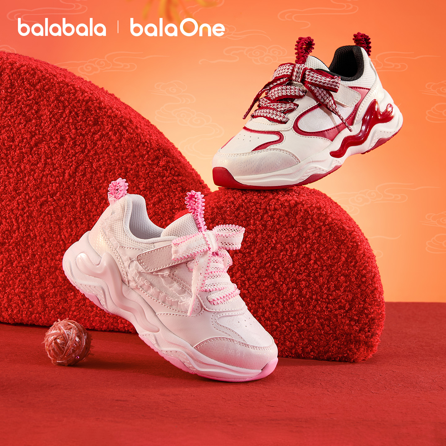 【balaOne】巴拉巴拉童鞋女童运动鞋春秋2026新年鞋子透气跑步鞋主图