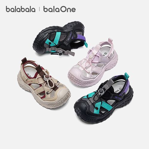 巴拉巴拉童鞋儿童慢跑鞋男女童2026新款夏季可调节束扣百搭户外鞋主图