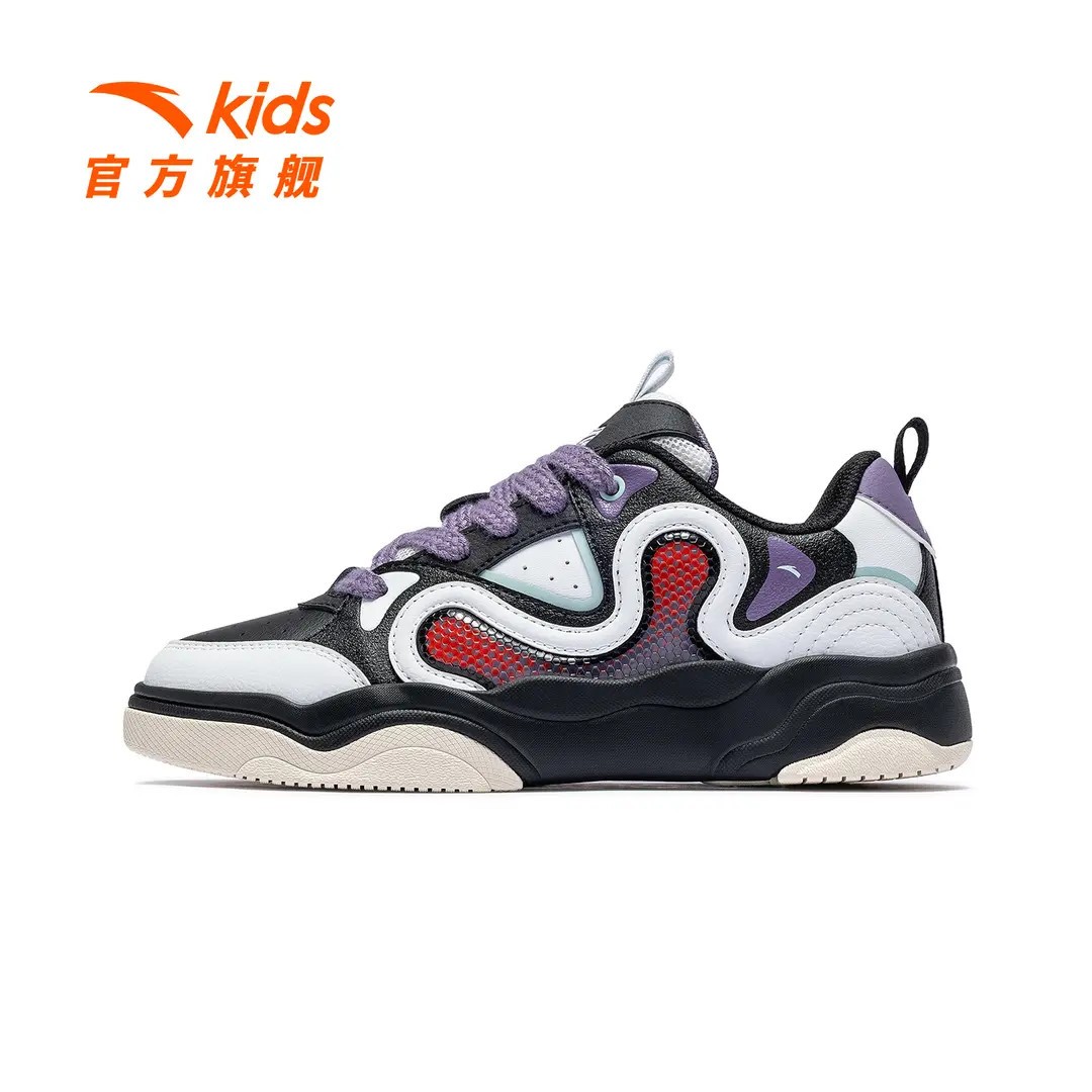 引力I安踏儿童男大童板鞋儿童板鞋时尚新款防滑青少款低帮休闲鞋主图