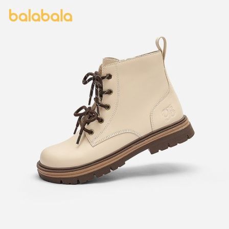 【商场同款】巴拉巴拉童鞋女童马丁靴英伦风新款秋冬靴子时尚