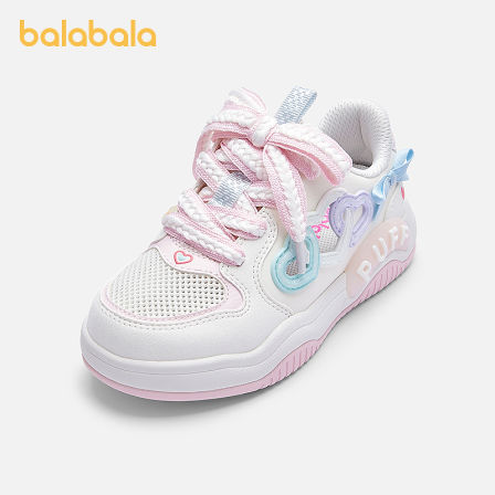 巴拉巴拉童鞋女童板鞋镂空透气夏新款鞋子蝴蝶结时尚百搭学生