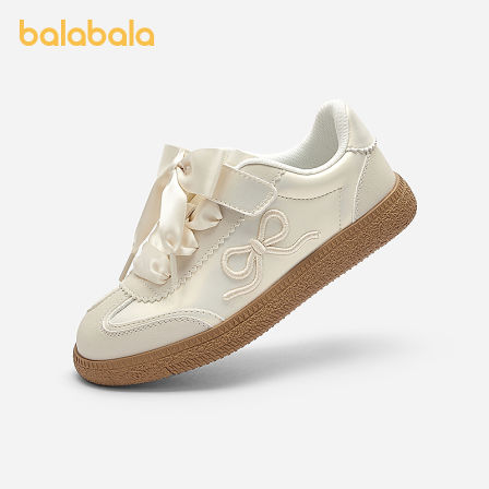 儿童板鞋女童鞋防滑德训鞋秋新款蝴蝶结时尚百搭