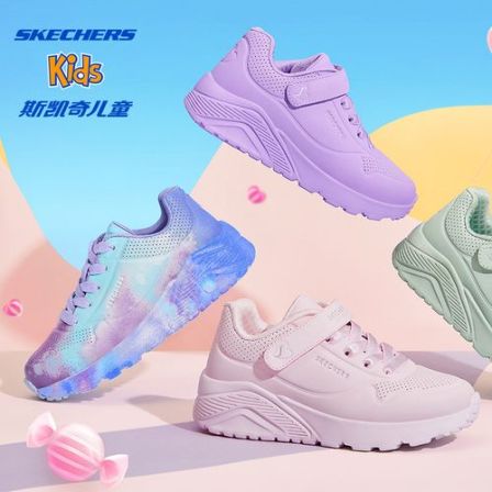 一口价！春季上新【糖果跑鞋】斯凯奇官方儿童运动板鞋百搭休闲鞋