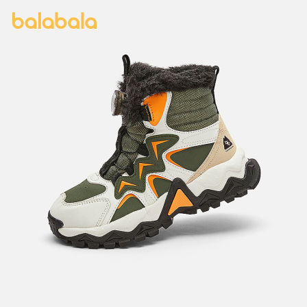【商场同款】巴拉巴拉童鞋儿童运动靴加绒加厚冬新款男童靴子