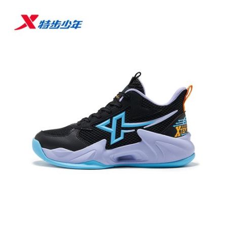 特步儿童夏季大网孔篮球鞋中大童舒适透气防滑运动鞋674215129007