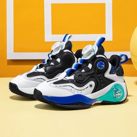 哈比熊儿童鞋男童缓震轻弹篮球鞋中大童时尚防滑运动鞋GS8663G