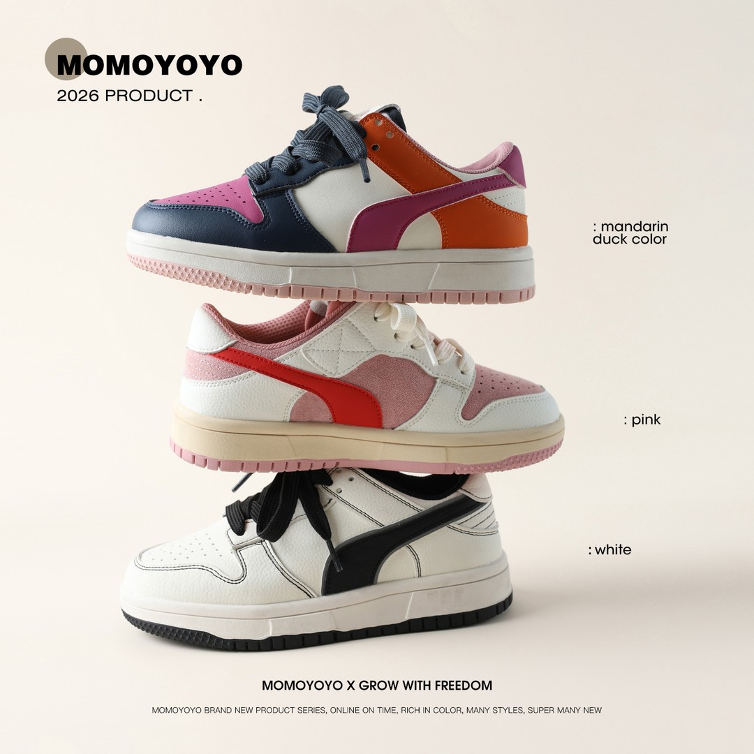 【鸳鸯】儿童2026新款运动鞋白防滑耐磨百搭撞色休闲板鞋26C05076主图