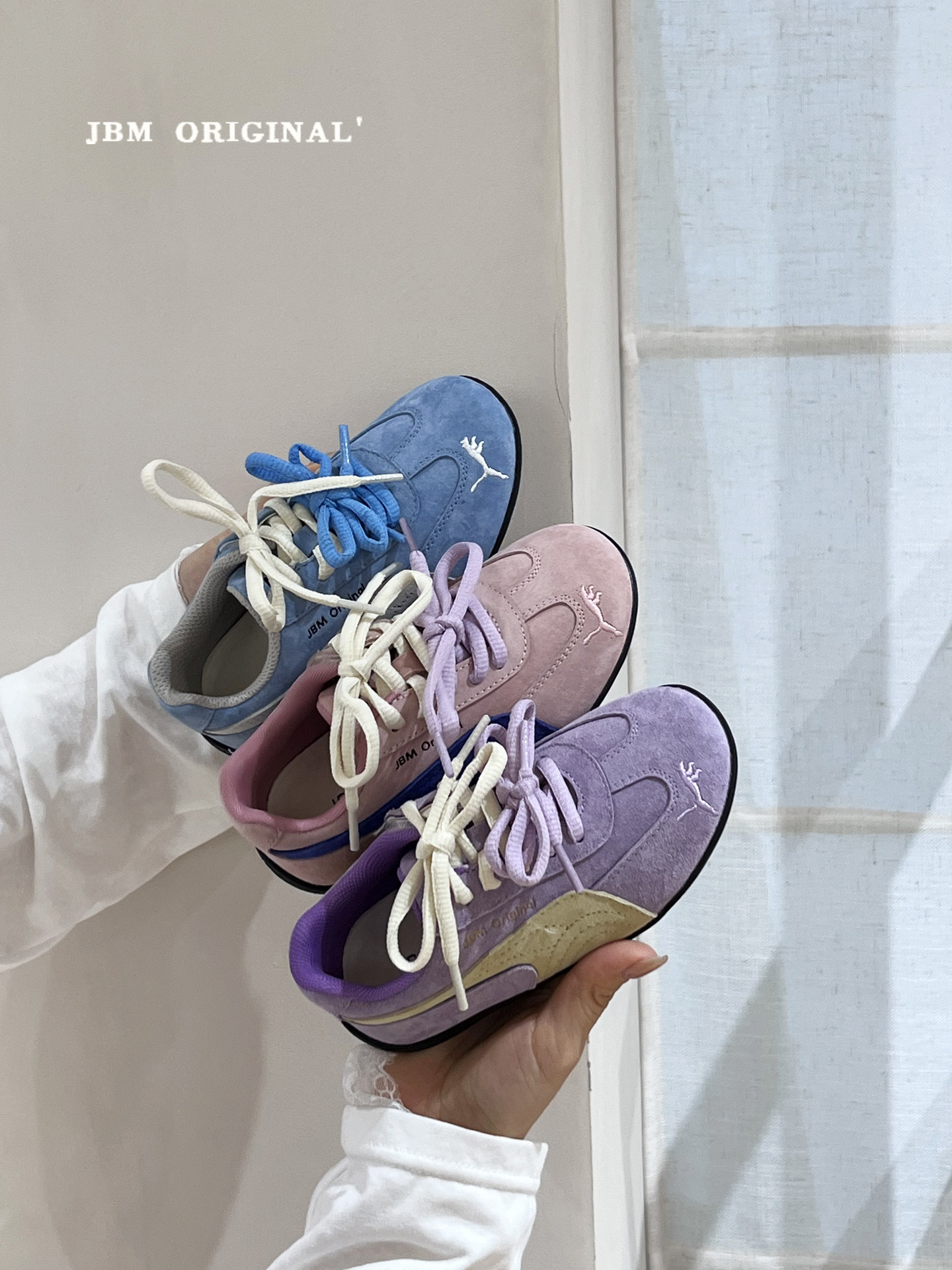 JBM 韩版儿童多巴胺彩色德训鞋春季新款男女学生休闲百搭防滑板鞋主图