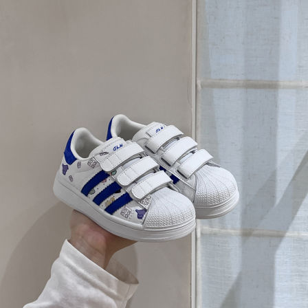 JBM 春季韩版儿童贝壳头板鞋2026新款男女学生休闲涂鸦运动小白鞋