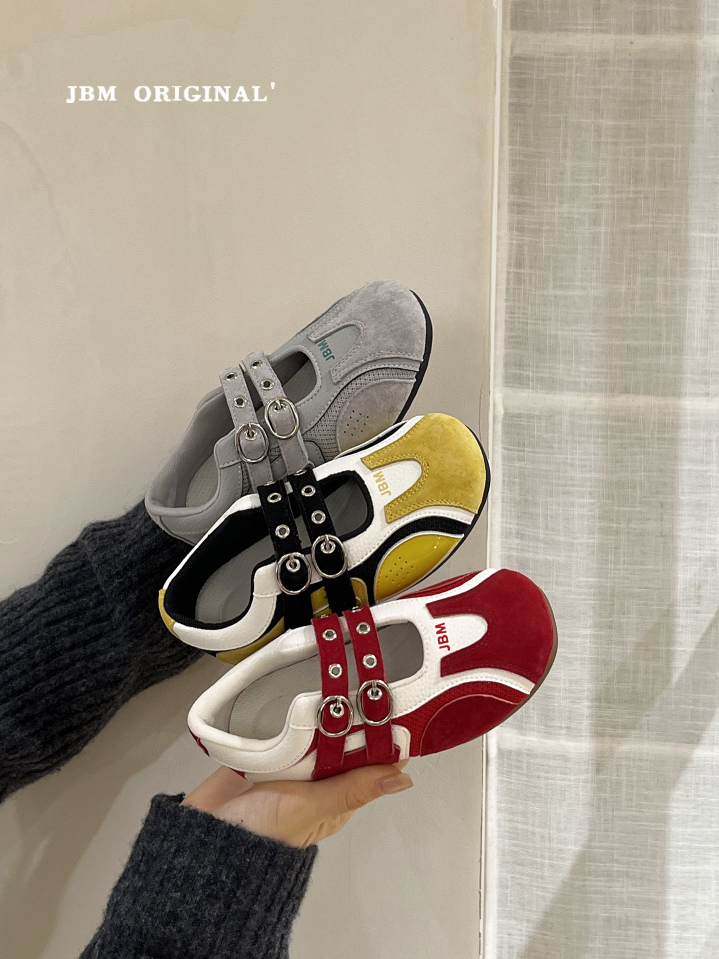 JBM 韩版女童玛丽珍拼色阿甘鞋2026春夏新款儿童软底百搭休闲单鞋主图