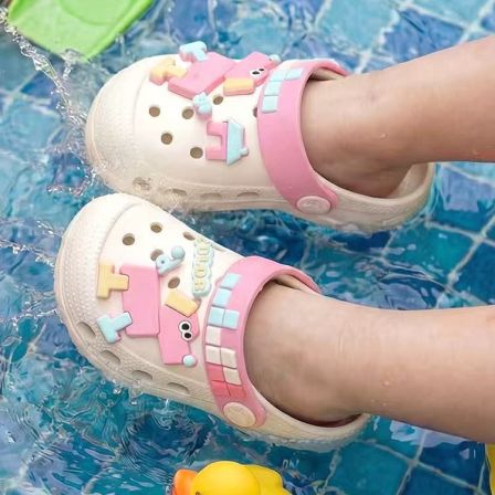 儿童拖鞋宝宝洞洞鞋夏季男女童包头凉拖婴幼儿室内家居防滑鞋