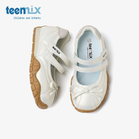 天美意童鞋2026年春季新款女童芭蕾风百搭休闲鞋女孩软底浅口单鞋